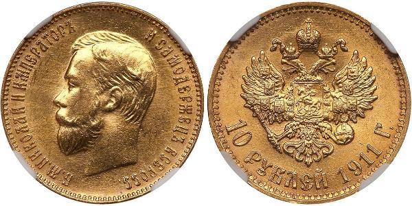 10 Рубль Российская империя (1720-1917) Золото Николай II (1868-1918)
