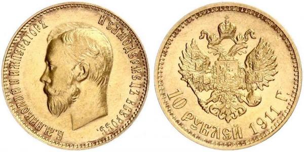 10 Рубль Російська імперія (1720-1917) Золото Микола II (1868-1918)