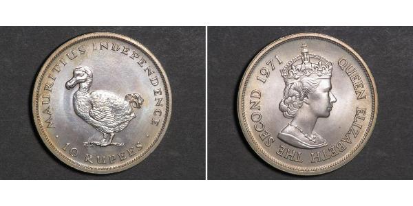 10 Рупія Маврикій  Єлизавета II (1926-2022)