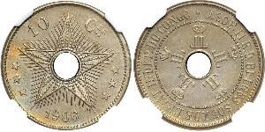 10 Сантим Бельгийское Конго (1908 - 1960) Медь 