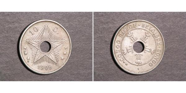10 Сантім Бельгійське Конго (1908 - 1960) Мідь 