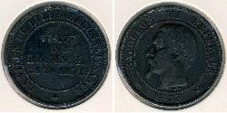 10 Сент Second French Empire (1852-1870) Бронза Наполеон ІІІ Бонапарт (1808-1873)