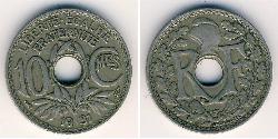 10 Сент Третя французька республіка (1870-1940)  Нікель/Мідь 