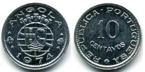 10 Сентаво  Portuguese Angola (1575-1975) Алюміній 