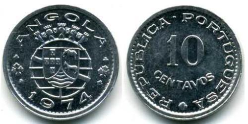 10 Сентаво  Portuguese Angola (1575-1975) Алюміній 