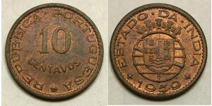 10 Сентаво Португальская Индия (1510-1961) Бронза 