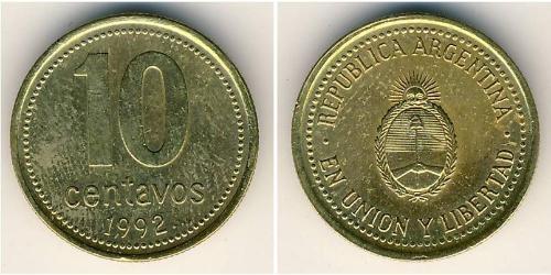 10 Сентаво Республіка Аргентина (1861 - ) Бронза/Алюміній 