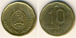 10 Сентаво Республіка Аргентина (1861 - ) Латунь 