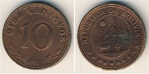 10 Сентаво Многонациональное Государство Боливия (1825 - ) Медь 