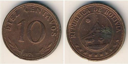 10 Сентаво Многонациональное Государство Боливия (1825 - ) Медь 
