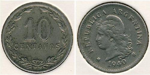 10 Сентаво Аргентинская Республика (1861 - ) Никель/Медь 