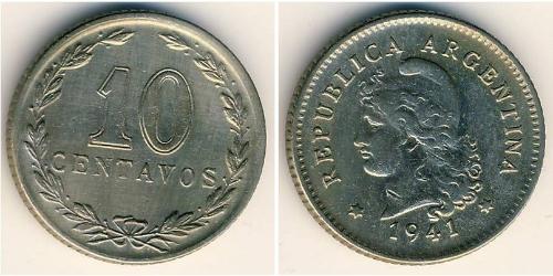 10 Сентаво Аргентинская Республика (1861 - ) Никель/Медь 