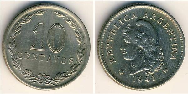 10 Сентаво Аргентинская Республика (1861 - ) Никель/Медь 