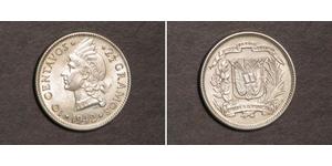 10 Сентаво Доминиканская Республика Серебро 