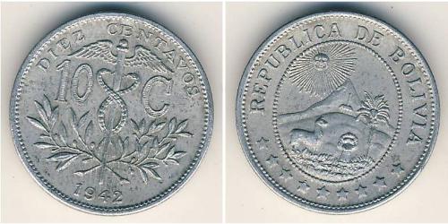 10 Сентаво Многонациональное Государство Боливия (1825 - ) Цинк 