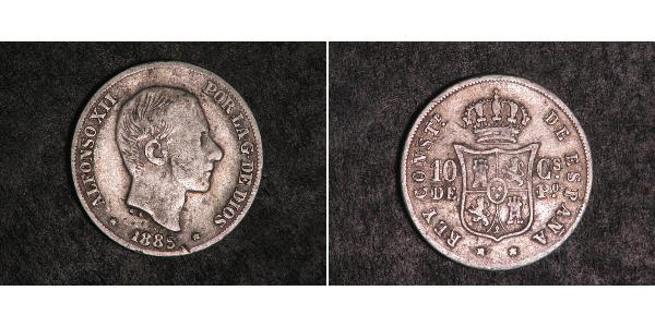 10 Сентесимо Филиппины Серебро 