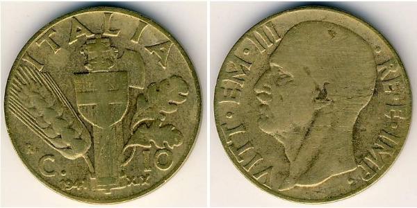 10 Сентесімо Kingdom of Italy (1861-1946) Бронза/Алюміній 
