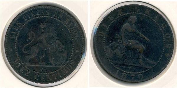 10 Сентімо Королівство Іспанія (1814 - 1873)  