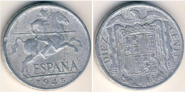 10 Сентімо Francoist Spain (1936 - 1975) Алюміній 