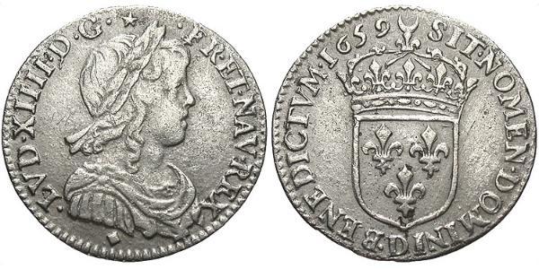 10 Соль Королевство Франция (843-1791) Серебро Людовик XIV (1638-1715)