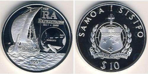 10 Тала Самоа Серебро 