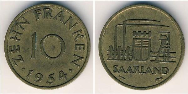 10 Франк  Бронза 