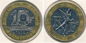 10 Франк French Fifth Republic (1958 - ) Біметал 
