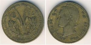 10 Франк French West Africa (1895-1958) Латунь 
