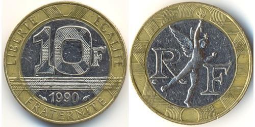 10 Франк French Fifth Republic (1958 - ) Нікель/Мідь 