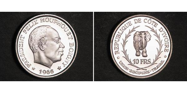 10 Франк Cote dIvoire Серебро 