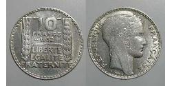 10 Франк Третья французская республика (1870-1940)  Серебро 