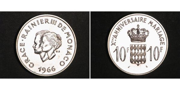 10 Франк Монако Срібло 