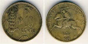 10 Цент Литва (1991 - ) Алюминий/Бронза 