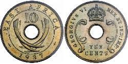 10 Цент Східна Афріка Бронза Георг V (1865-1936)