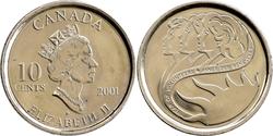 10 Цент Канада Никель Елизавета II (1926-2022)