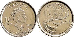 10 Цент Канада Никель Елизавета II (1926-2022)