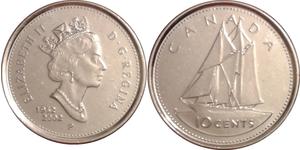 10 Цент Канада Нікель Єлизавета II (1926-2022)