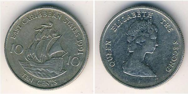10 Цент  Нікель/Мідь Єлизавета II (1926-2022)