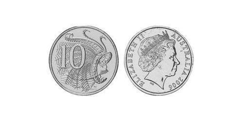 10 Цент Австралія (1939 - ) Нікель/Мідь Єлизавета II (1926-2022)