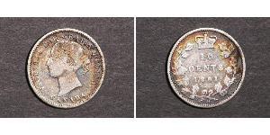 10 Цент Канада Серебро Виктория (1819 - 1901)