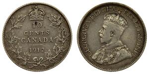 10 Цент Канада Серебро Георг V (1865-1936)