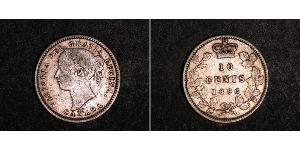 10 Цент Канада Серебро Виктория (1819 - 1901)