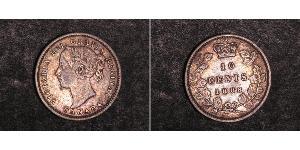 10 Цент Канада Серебро Виктория (1819 - 1901)