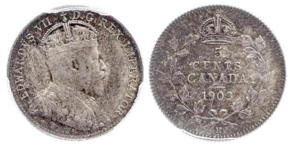 10 Цент Канада Серебро Эдуард VII (1841-1910)