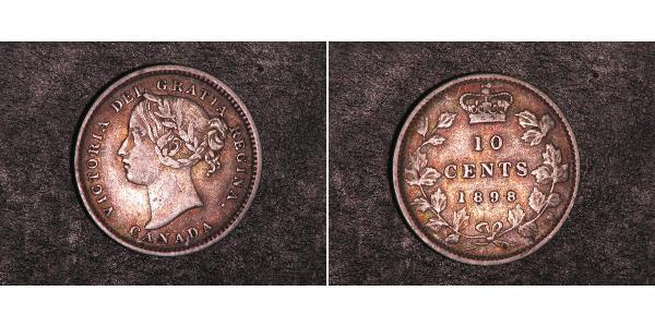 10 Цент Канада Серебро Виктория (1819 - 1901)