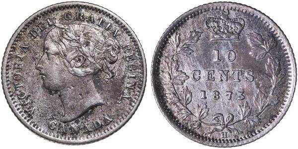 10 Цент Канада Серебро Виктория (1819 - 1901)