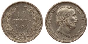 10 Цент Королевство Нидерланды (1815 - ) Серебро Виллем III