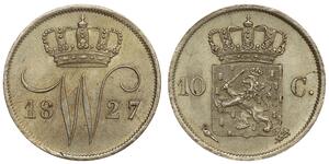 10 Цент Королевство Нидерланды (1815 - ) Серебро 