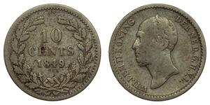 10 Цент Королевство Нидерланды (1815 - ) Серебро 