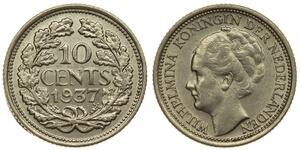 10 Цент Королевство Нидерланды (1815 - ) Серебро 
